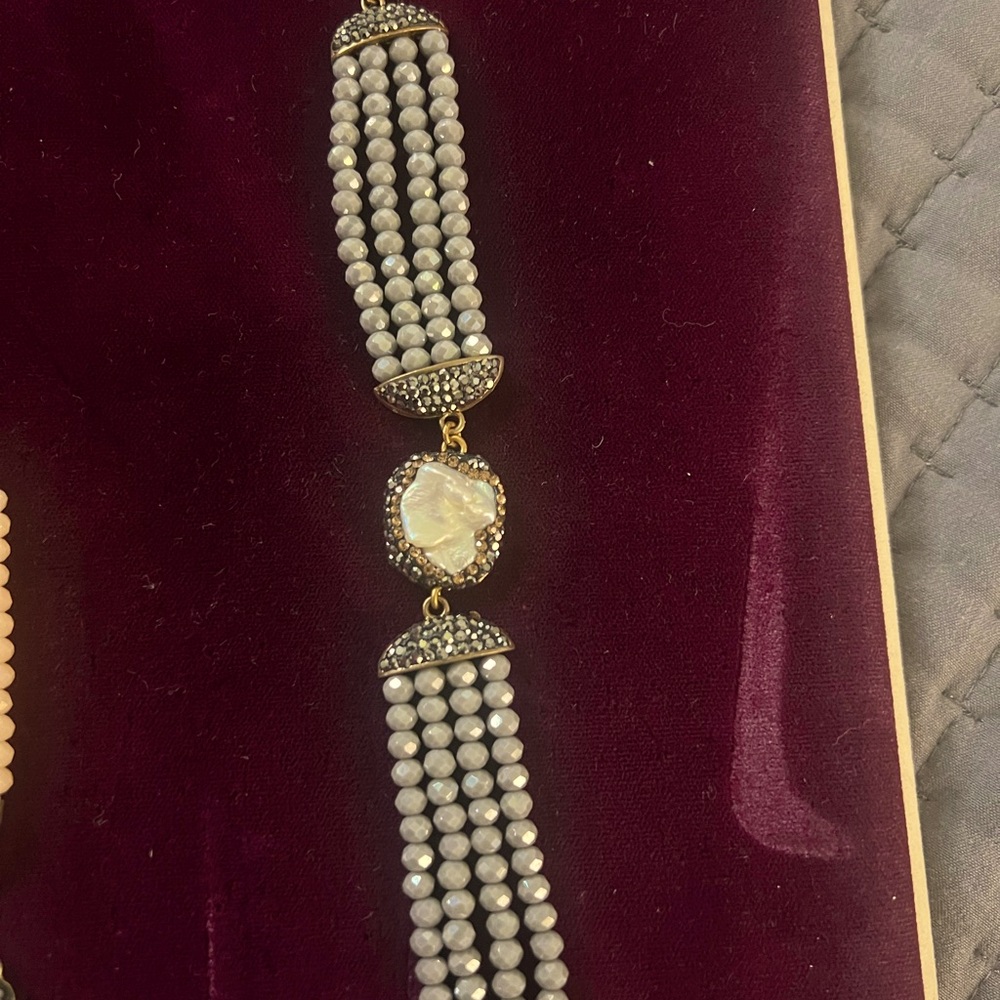 Sophisticated Gold and Silver Beaded Bracelet